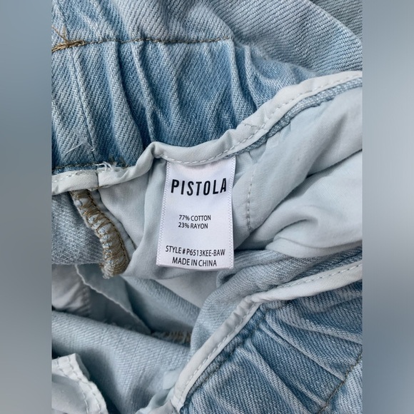 Excellent Condition, Pistola "Cam Paperbag Pants" in Light Wash, Size Small - Picture 9 of 11